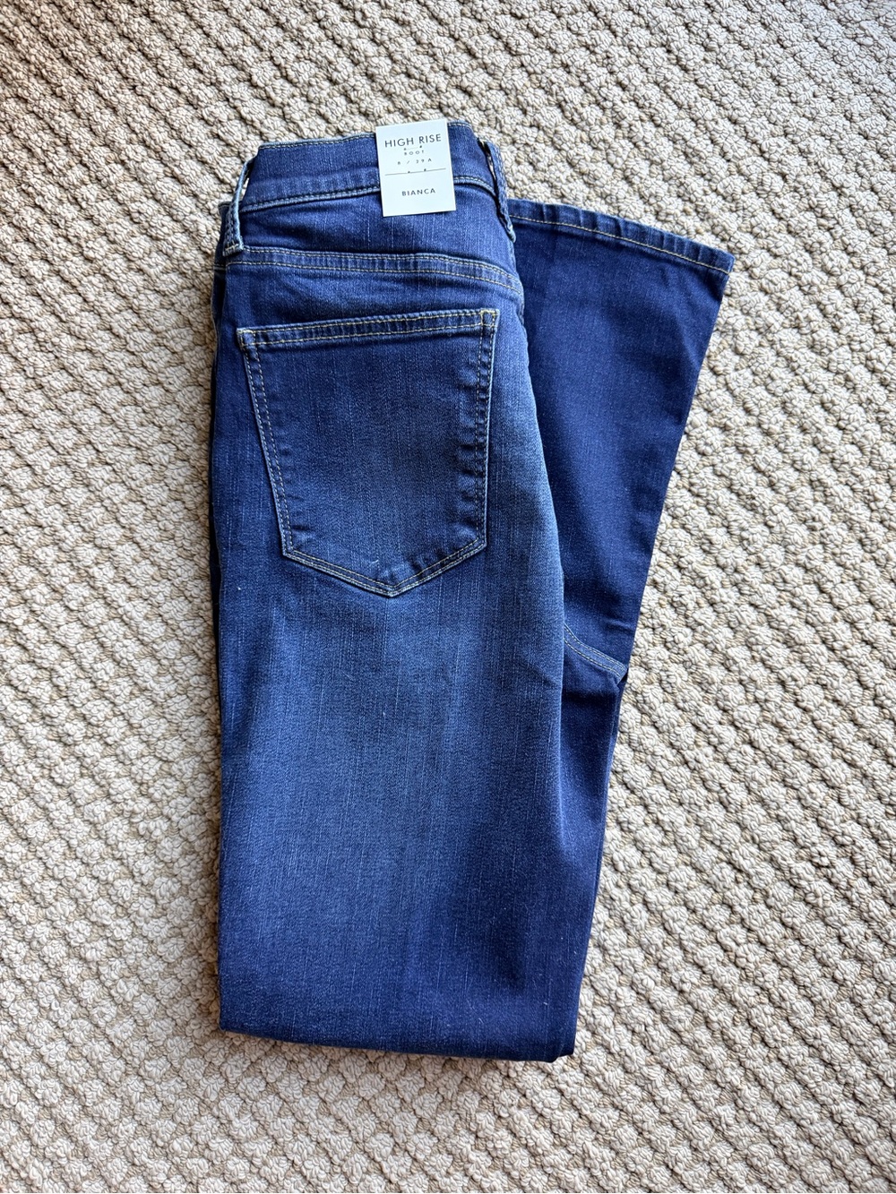 Lucky Brand High-Rise Jeans in Dark Blue Denim